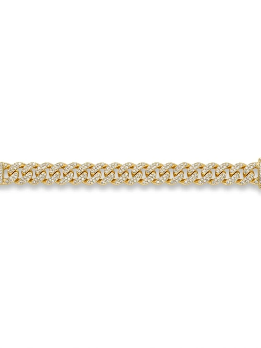 Gold Pave Cuban Link Bracelet – Elegant Women's Jewelry